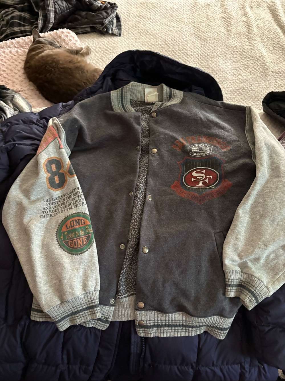 San Francisco 49ers Grey Varsity Jacket